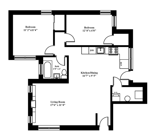 Two Bedroom One Bath